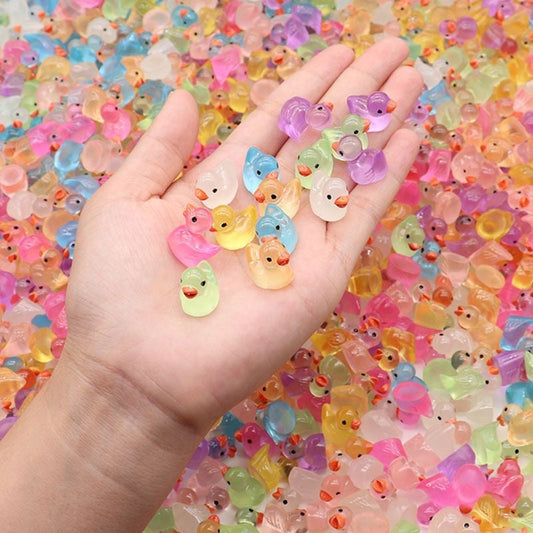 Glow-in-the-Dark Mini Duck Figurines