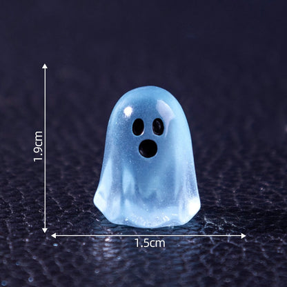 Halloween Glow-in-the-Dark Mini Resin Ghost Figurines