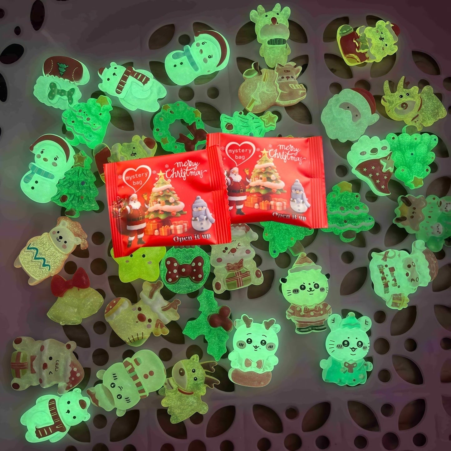 Magical Glowing Christmas Mystery Bag - Luminous Mini Ornaments for DIY & Decor