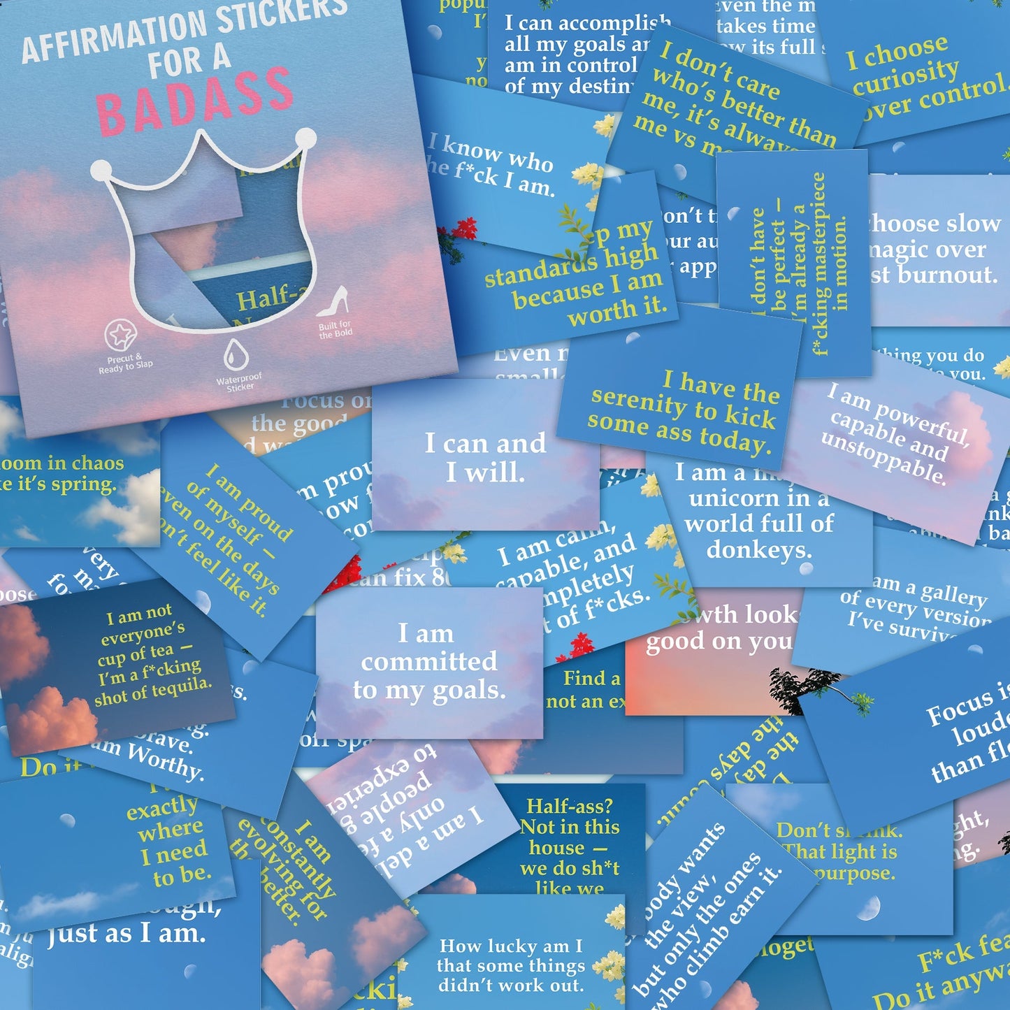 205Pcs Badass Affirmation Stickers - Motivational