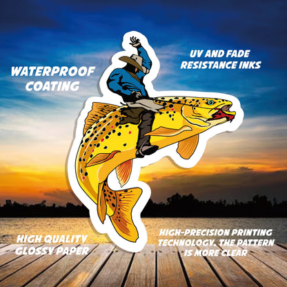 73 PCS Funny Fishing Stickers