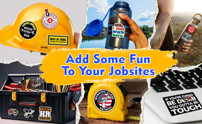 130 PCS Blue Collar Funny Stickers
