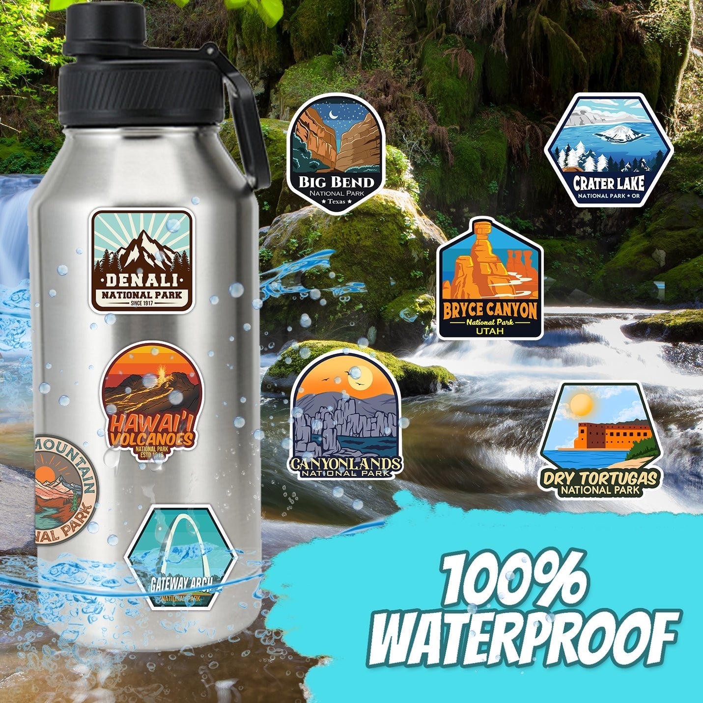 156 PCS National Parks Stickers