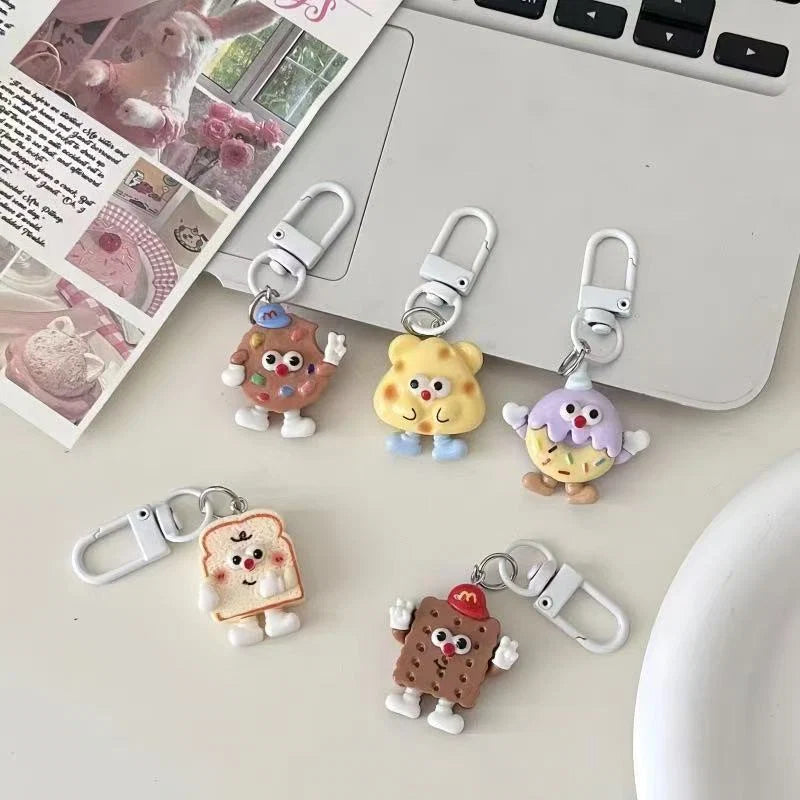 Cartoon Cute Resin Blind Bag Keychain 3D Stereo Metal Clasp Bag Charm Mystery Bag – DIY craft decoration ideas