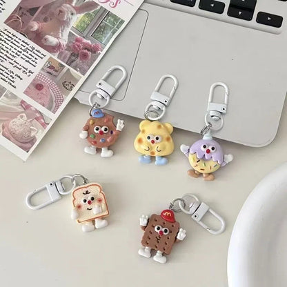 Cartoon Cute Resin Blind Bag Keychain 3D Stereo Metal Clasp Bag Charm Mystery Bag – DIY craft decoration ideas
