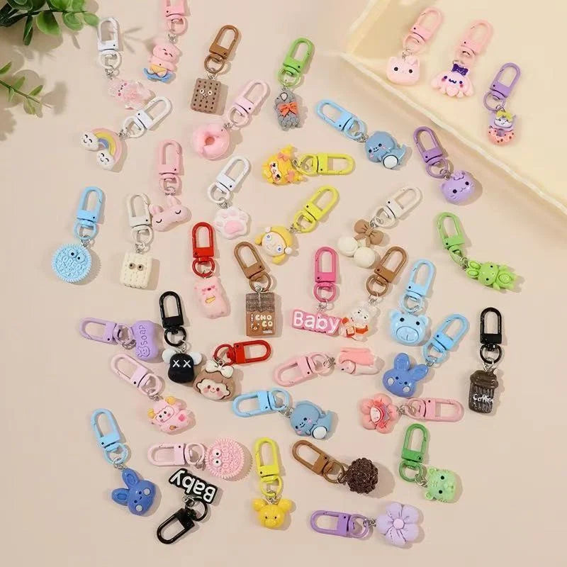 Cartoon Cute Resin Blind Bag Keychain 3D Stereo Metal Clasp Bag Charm Mystery Bag – packaging