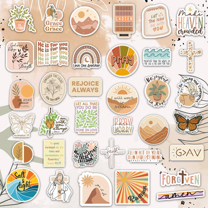 160pcs Boho Christian Inspirational Bible Verse Stickers