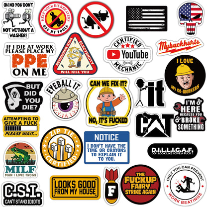 123 PCS Hard Hat Stickers