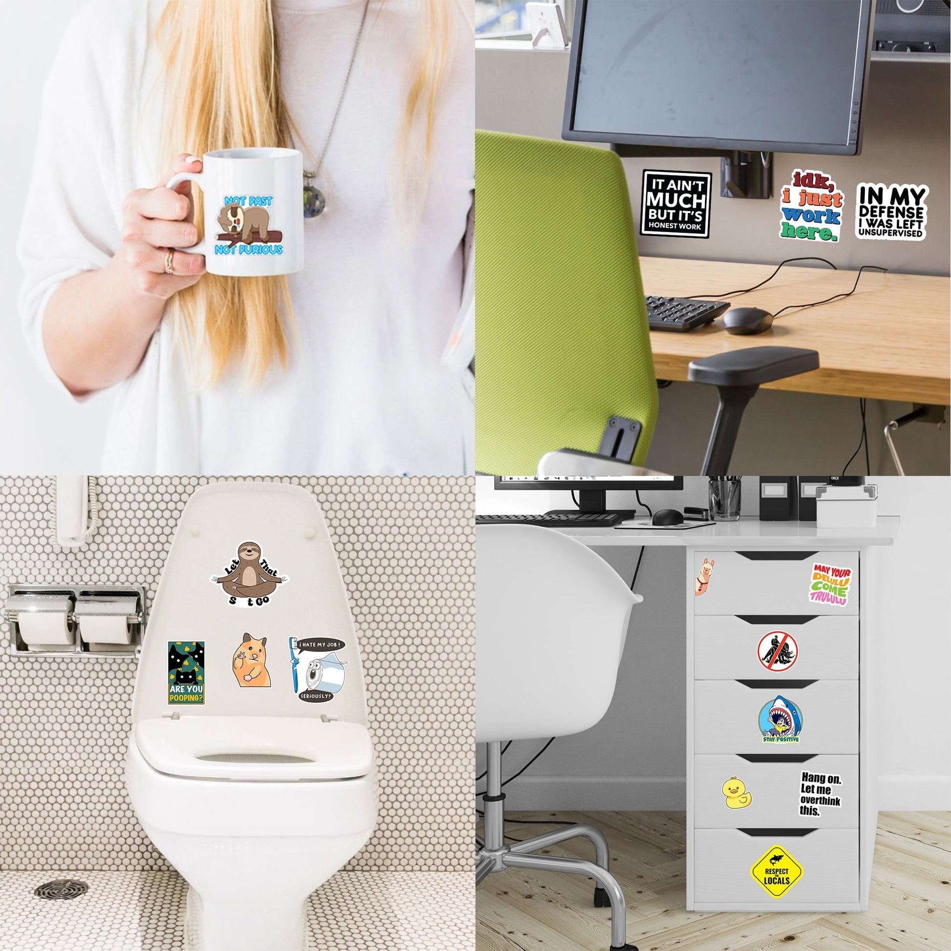 130 PCS Funny Anti-Social Stickers