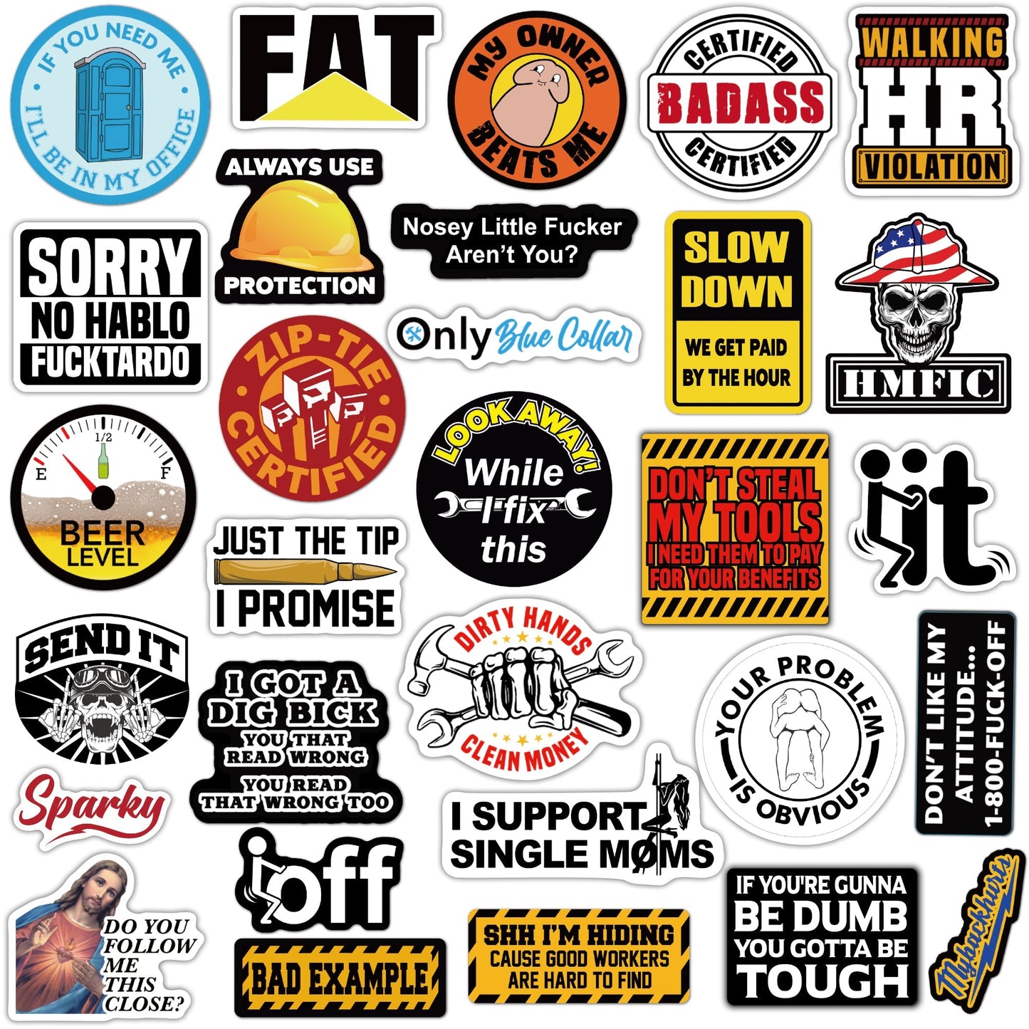 123 PCS Hard Hat Stickers