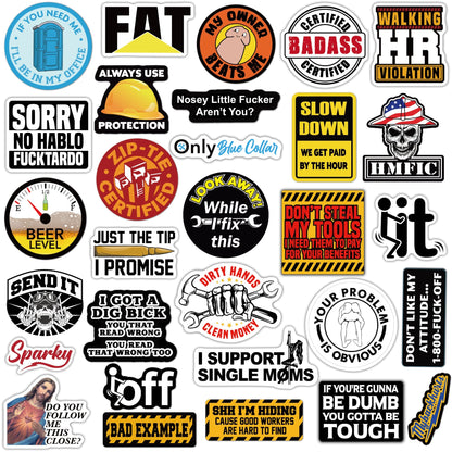 123 PCS Hard Hat Stickers