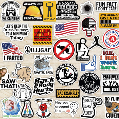 300 PCS Hard Hat Stickers