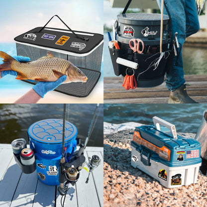73 PCS Funny Fishing Stickers