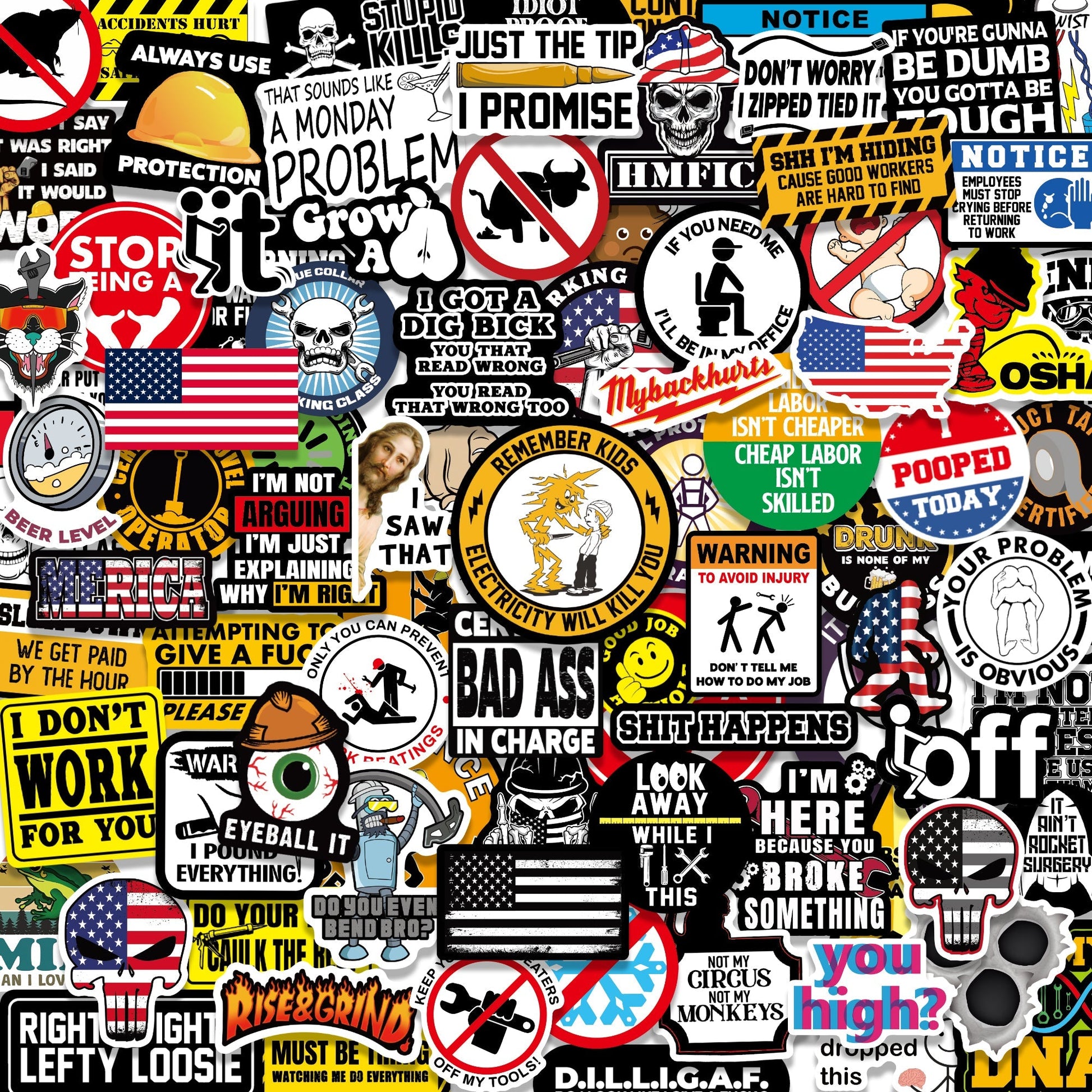 150 PCS Hard Hat Stickers