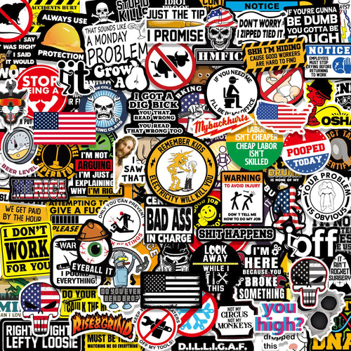 150 PCS Hard Hat Stickers