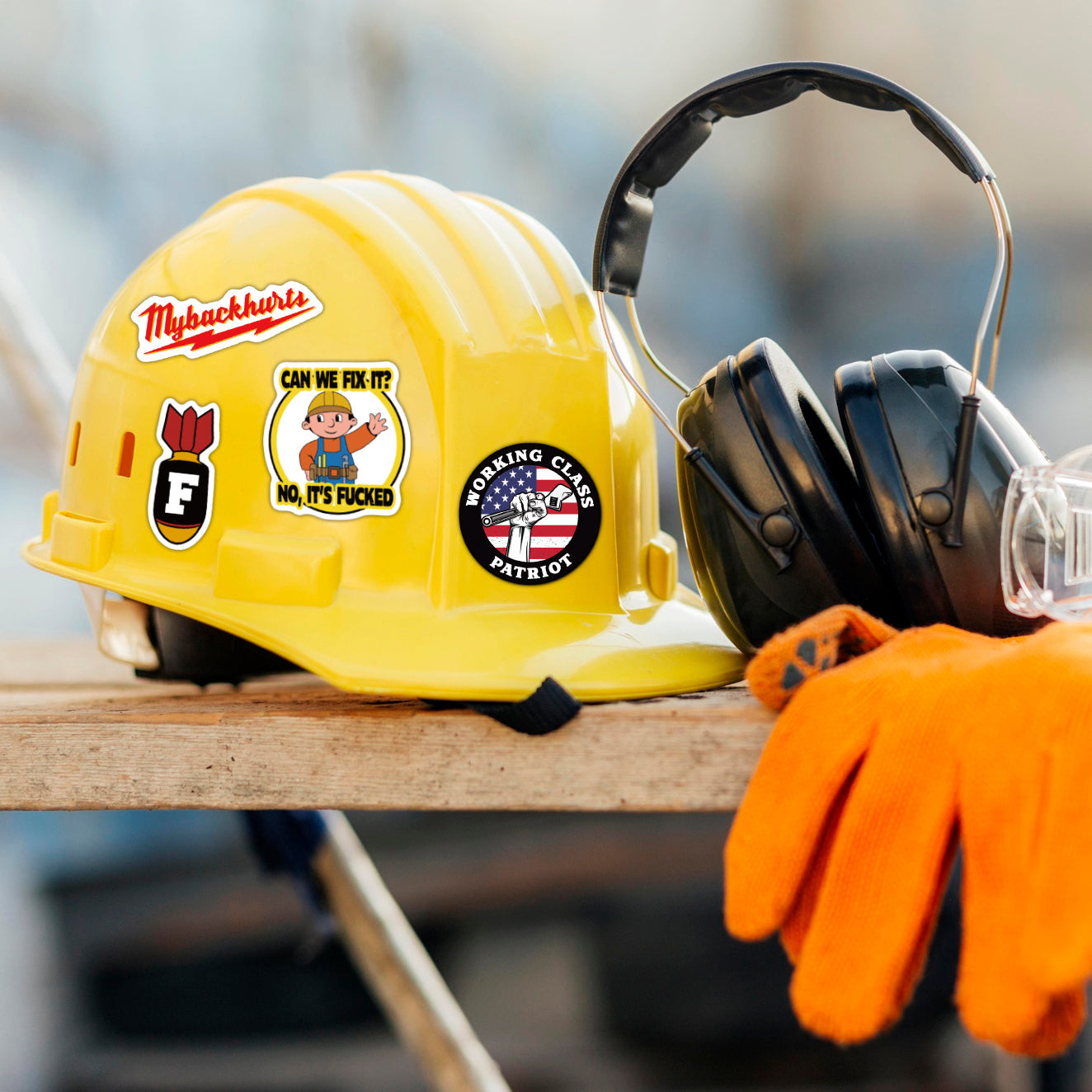 123 PCS Hard Hat Stickers