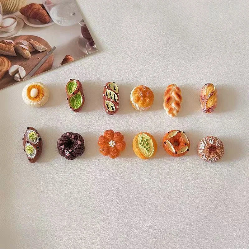 Hyper-Realistic Miniature French Bakery Resin Charms – DIY Decoden & Memo Magnet Supplies – display example