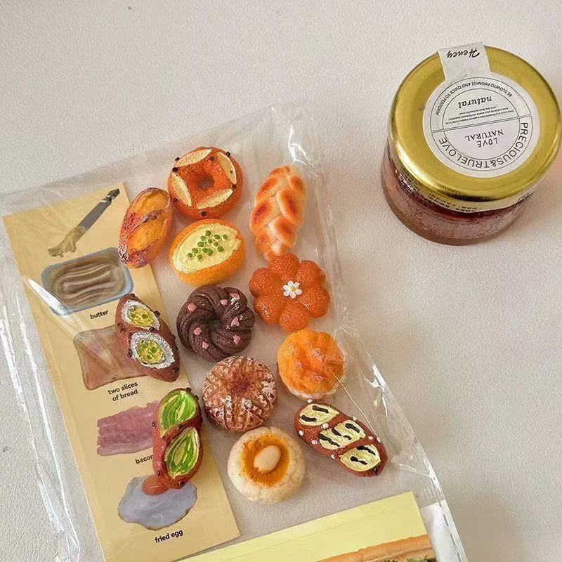 Hyper-Realistic Miniature French Bakery Resin Charms – DIY Decoden & Memo Magnet Supplies – color and finish