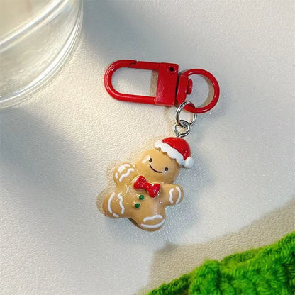 Kawaii Christmas Character Keychains – Cute Santa & Reindeer Backpack Charms – size and scale