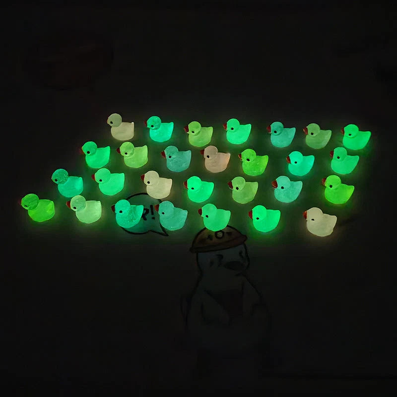 Glow-in-the-Dark Mini Duck Figurines – size and scale