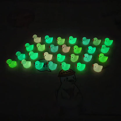 Glow-in-the-Dark Mini Duck Figurines – size and scale
