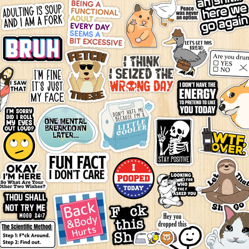 130 PCS Funny Anti-Social Stickers