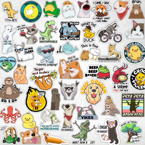 110 PCS Funny Animal Meme Stickers