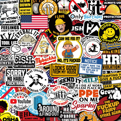 123 PCS Hard Hat Stickers