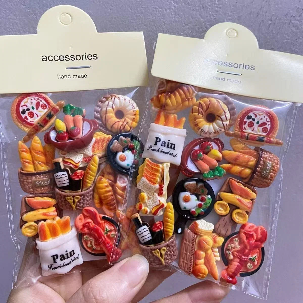 Miniature European Bakery Resin Charms – Cute Faux Food DIY Craft Sets – assorted miniature designs