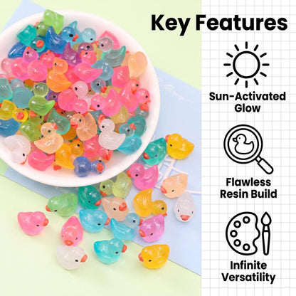 Glow, resin, and creative-use features of mini ducks