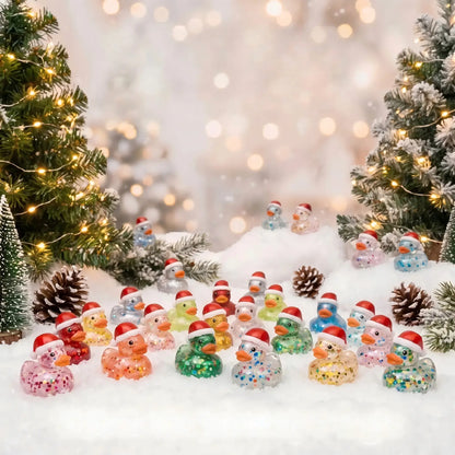 Assorted glitter Christmas duck mystery bag miniatures