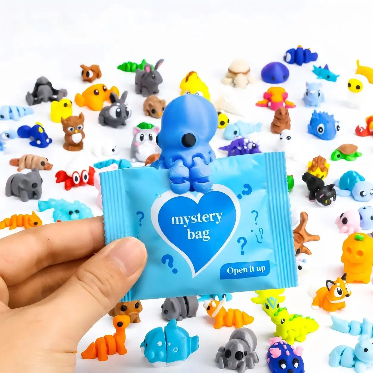 3D-printed articulated animal mystery bag assortment