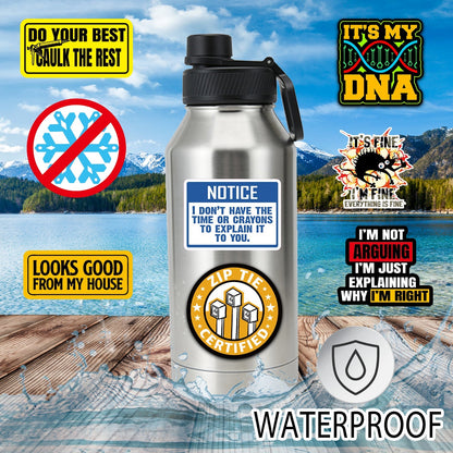 130 PCS Blue Collar Funny Stickers